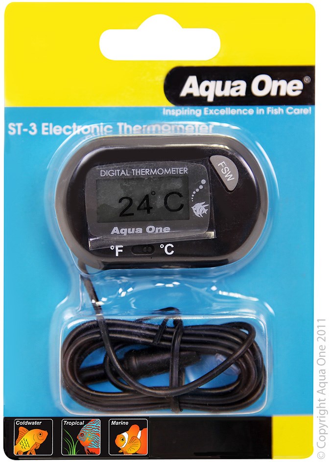 AQUA ONE THERMOMETER LCD OUTSIDE TANK