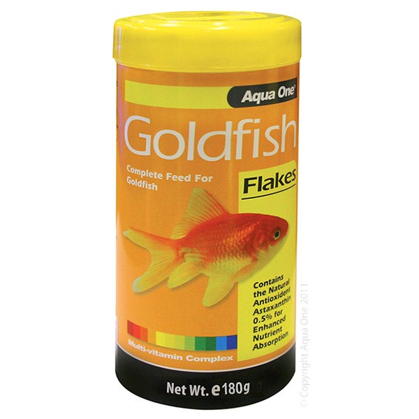 AQUA ONE GOLDFISH FLAKE FOOD 180G