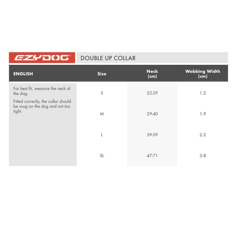 EZYDOG COLLAR DOUBLE UP MED PINK