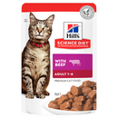 HILL'S SCIENCE DIET FELINE ADULT BEEF 85G 12PK BOX