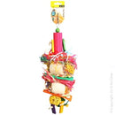 AVIONE BIRD TOY LOOFA W/RATTAN BALL/BEADS 38CM