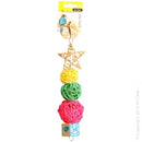 AVIONE BIRD TOY RATTAN STAR/BALL 27CM