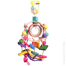 AVIONE BIRD TOY DREAM CATCHER/PLASTIC BEADS 34CM