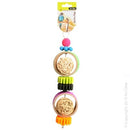 *AVIONE BIRD TOY RATTAN BALLS W/PLASTIC DISC 27CM