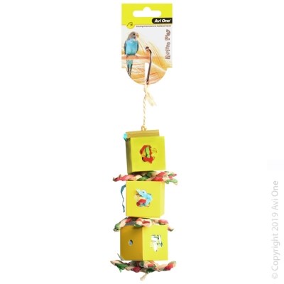 AVIONE BIRD TOY BOXES W/PAPER W/WOODEN 37CM