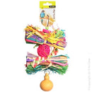 AVIONE BIRD TOY BALL W/RAFFIA & GOURD 25CM