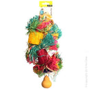 AVIONE BIRD TOY LOOFA W/BEADS/GOURD 30CM