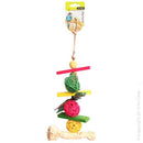 AVIONE BIRD TOY  BALLS W/WOODEN/BEADS 34CM