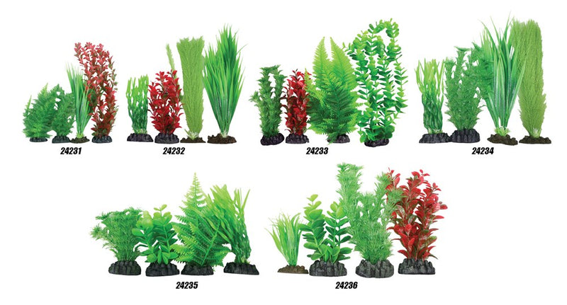 PLASTIC PLANT 4PK MIX 3