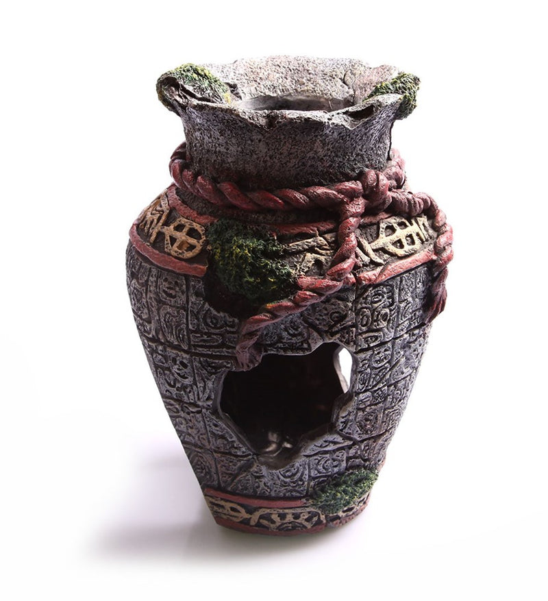 BROKEN AZTEC VASE SML 19x12x13CM