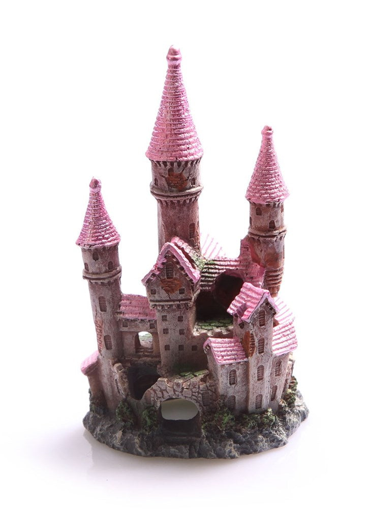 RUINED CASTLE LGE 12x11x21CM PINK