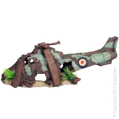 RUINED HELICOPTER MED 40x13x15CM