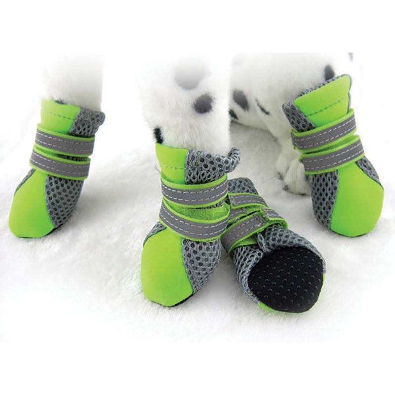 ZEEZ DOG MESH BOOTS GREEN MEDIUM