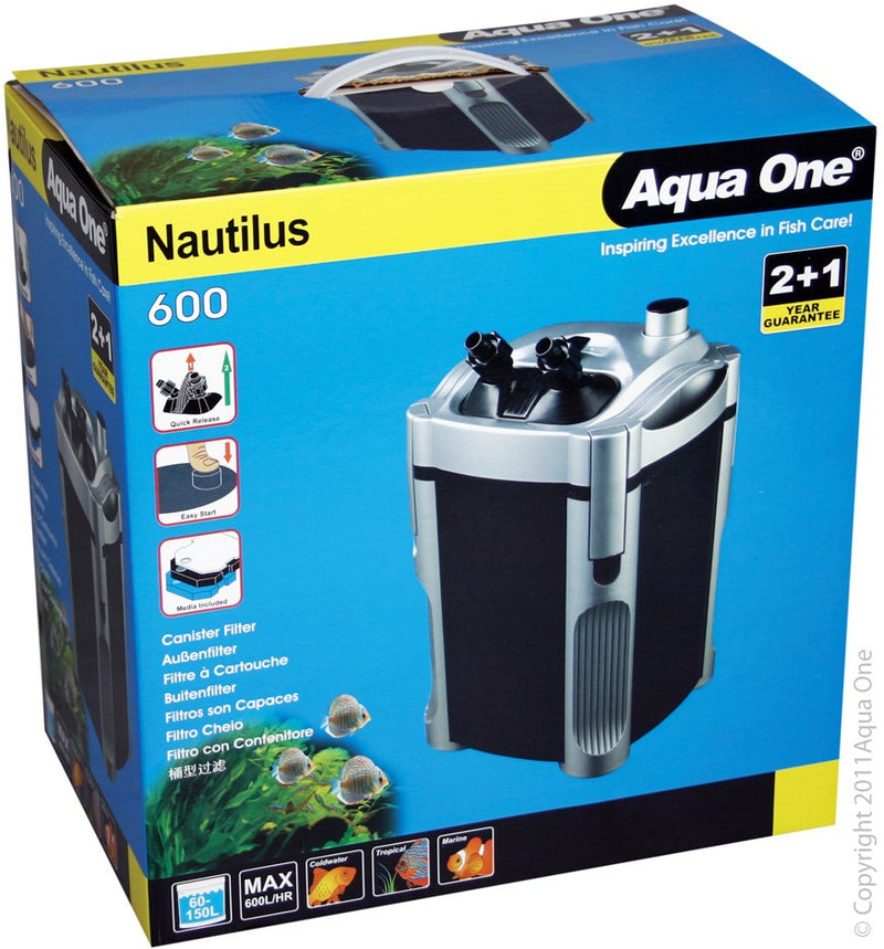 AQUA ONE NAUTILUS 600 CANISTER FILTER 600L/H