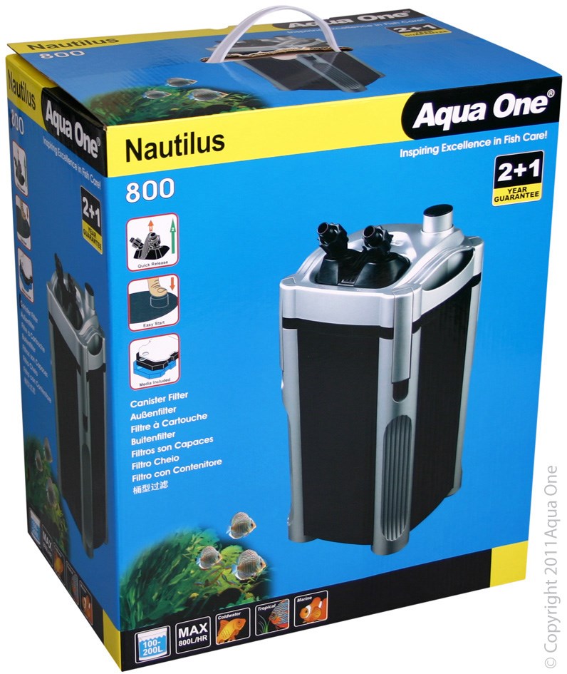 AQUA ONE NAUTILUS 800 CANISTER FILTER 800L/H