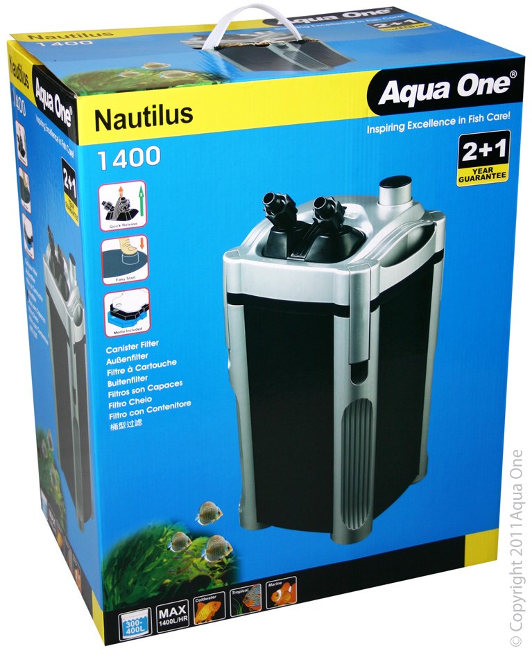 AQUA ONE NAUTILUS 1400 CANISTER FILTER 1400L/H