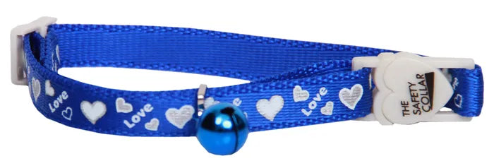 CAT LOVE HEARTS COLLAR BLUE