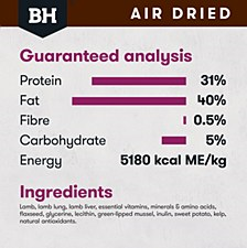 BLACK HAWK AIR DRIED LAMB 2KG