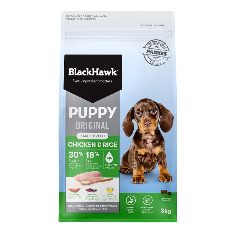 BLACK HAWK PUPPY SMALL CHICKEN & RICE 3KG