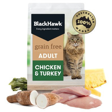 BLACK HAWK FELINE GRAIN FREE CHICKEN TURKEY 2.5KG