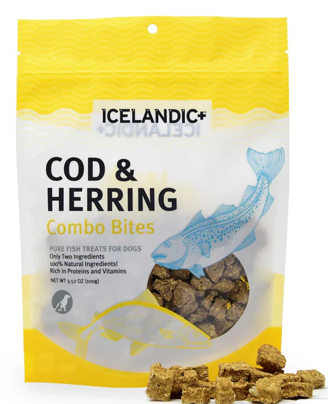 *ICELANDIC DOG COD & HERRING BITES 99G