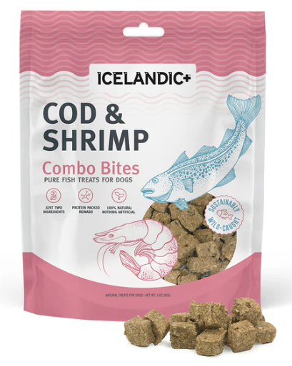 *ICELANDIC DOG COD & SHRIMP BITES 85G