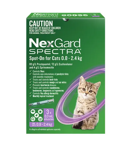 NEXGARD SPECTRA CAT SMALL 3PK