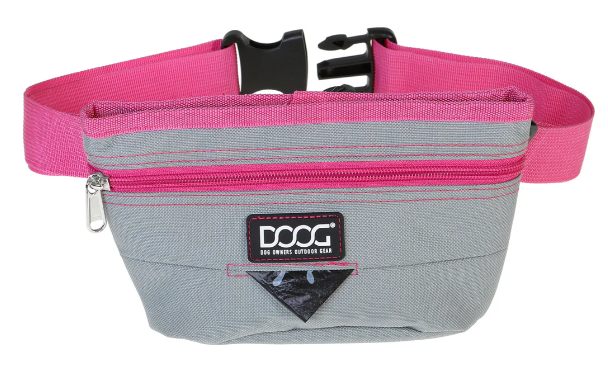 DOOG TREAT & TRAINING POUCH GREY/PINK LARGE