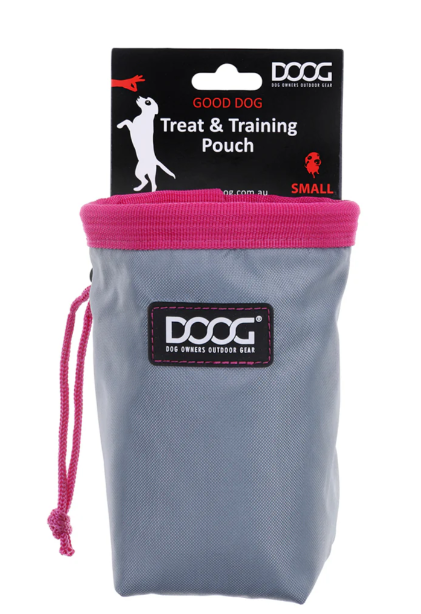 DOOG TREAT & TRAINING POUCH GREY/PINK SMALL