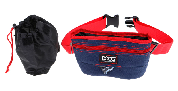 DOOG TREAT & TRAINING POUCH NAVY/RED LARGE