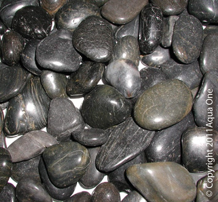 GRAVEL NATURAL POLISHED STONE BLACK 5KG