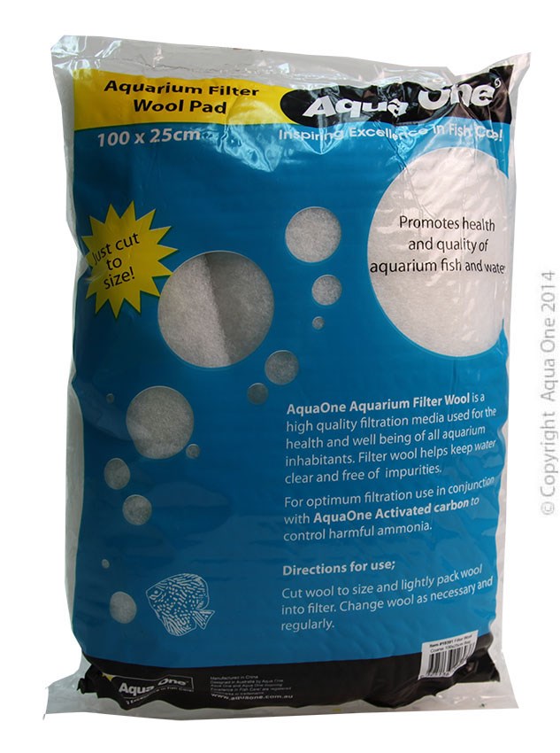 AQUA ONE FILTER WOOL COARSE 100X25CM