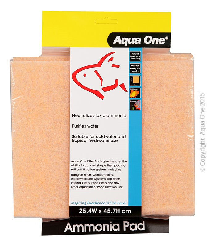 AQUA ONE AMMONIA PAD 25 X 25CM