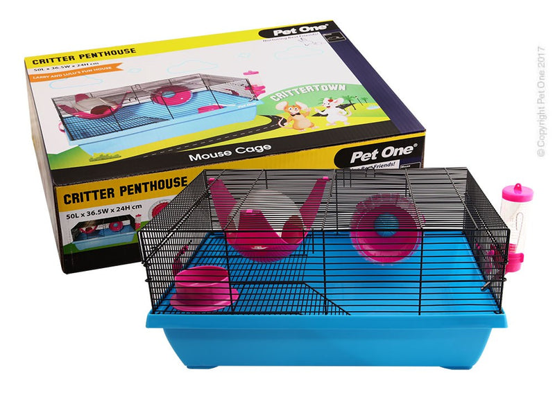 PET ONE CRITTER PENTHOUSE MOUSE CAGE