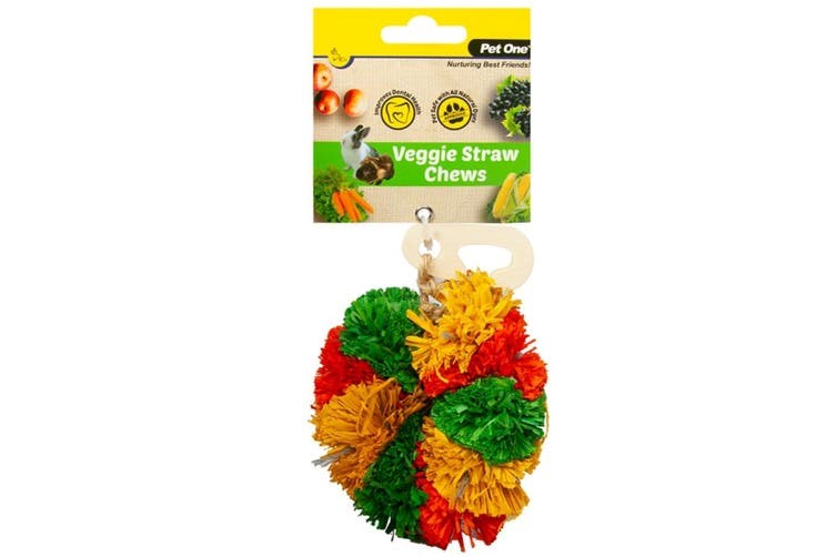 VEGGIE STRAW CHEW DONUT HANGING 9CM