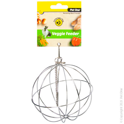 PET ONE VEGGIE FEEDER BALL HANGING 12CM