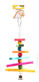 AVIONE BIRD TOY BLOCK CHAIN & BELL 28CM