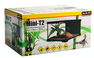 MINI T2 GLASS TANK 20X30X16CM BLACK