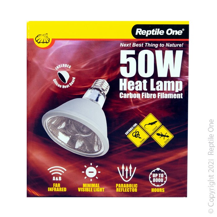 REPTILE ONE INFRARED FAR HEAT LAMP 50W