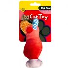 PET ONE CAT TOY PLUSH MEOWJITO RED 14CM