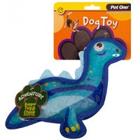 DOG TOY ADVENTURE SQUEAKY DINOSAUR BLUE 29CM