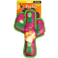 *DOG TOY INTERACTIVE SQUEAKY WATERMELON CACTUS 3