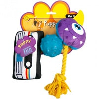 DOG TOY PUPPY FUN PACK ASSORTED 3PCS SET