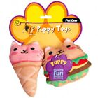 DOG TOY PUPPY FAST FOOD ASSORTED 2PCS SET