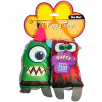 DOG TOY PUPPY SQUEAKY FLUFFY MONSTERS ASSORTED