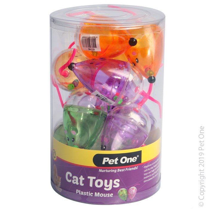 CAT TOY PLASTIC MOUSE 7CM