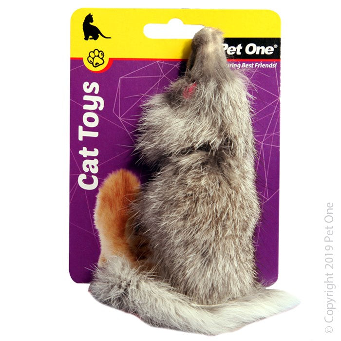 CAT TOY MOUSE 12.5CM BROWN