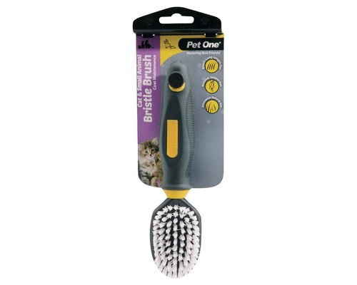 PET ONE SML ANIMAL GROOMING SOFT BRISTLE BRUSH