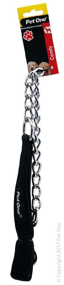 PADDED CHAIN LEAD 120CM 3.5MM BLK