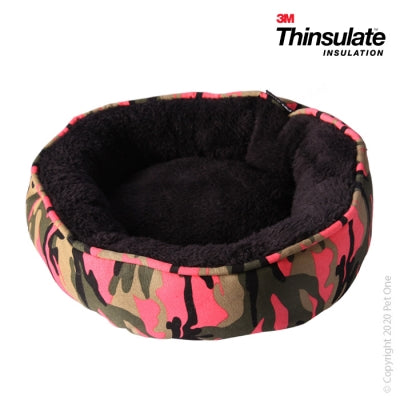 PET ONE SMALL ANIMAL ROUND 20X20CM PINK CAMO